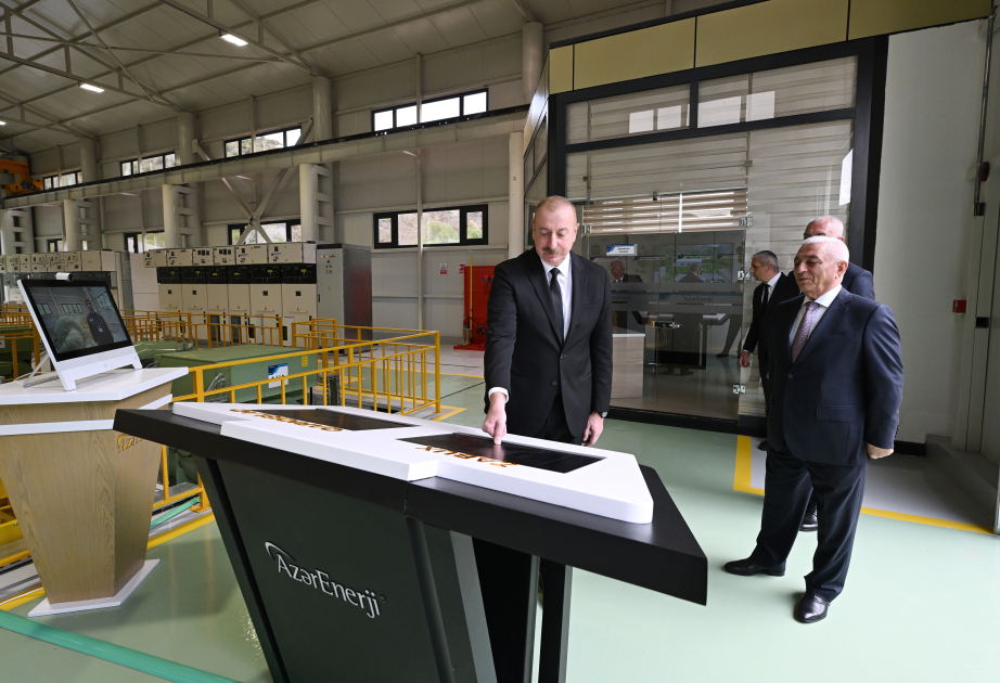 Президент Ильхам Алиев принял участие в открытии малых гидроэлектростанций в Лачине  ВИДЕО